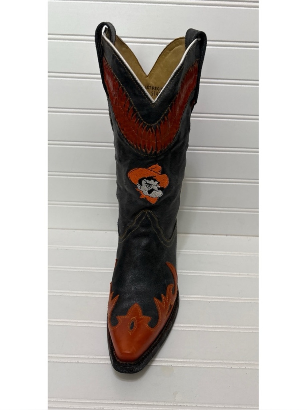 CORRAL Oklahoma State Cowboys OSU University Black Cowboy Boots Womens Size 7 M - Picture 7 of 12